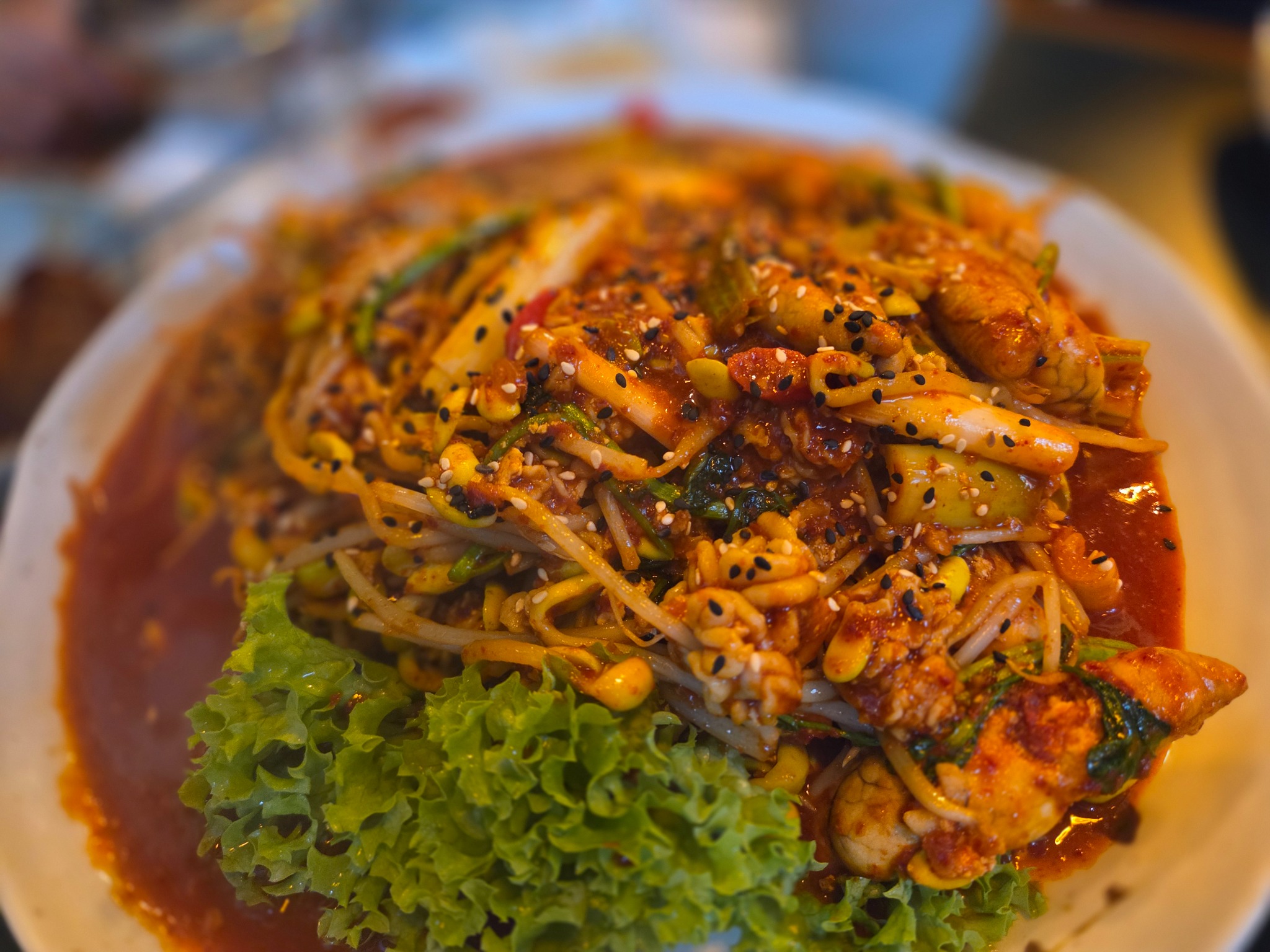 Hongdae spicy algoni-jjim with pollock roe and milt